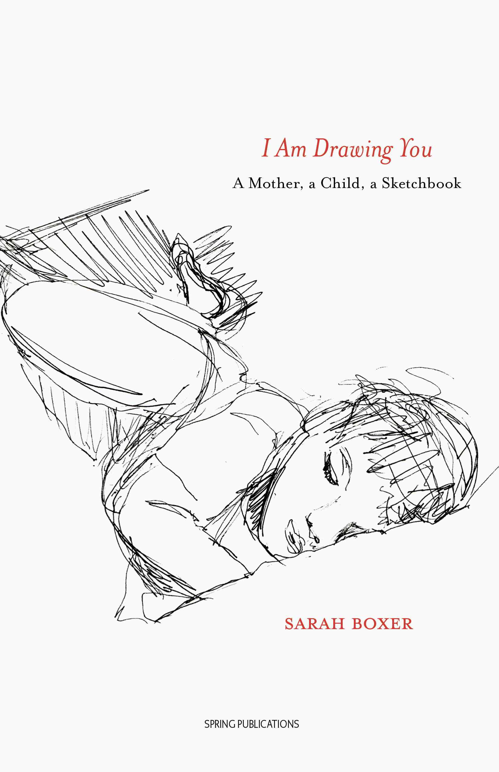 Book cover with drawing of a sleeping baby