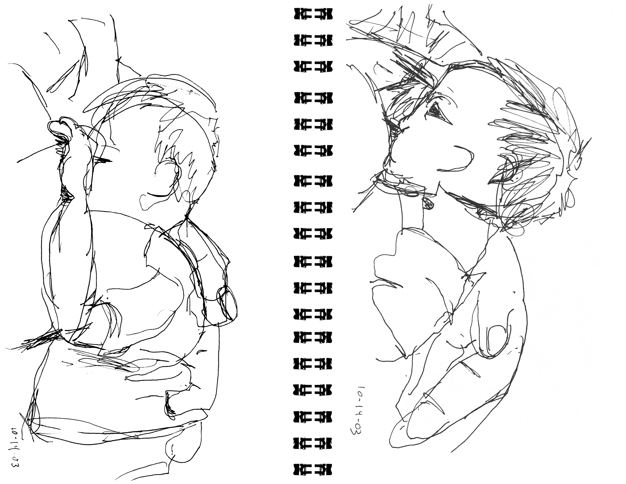 drawing of nursing child